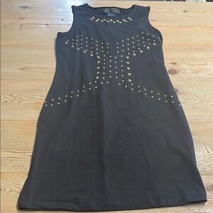 Black Dress with Gold Studs